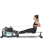 CARE FITNESS - Rameur d'Appartement Skipper-SP - Résistance à Eau - Écran LCD 6 Fonctions - Tirage Central - Rameur Pliable Ergonomique, Robuste et Confortable