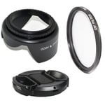 49mm UV Filter+Lens Cap+Flower Lens Hood for Sony A6000 A5000 NEX-7/6 E 55-210mm