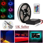 1-5m Led Strip Lights 5v 3528 Rgb Dimmable Tv Back Lighting Watrproof +remote Uk