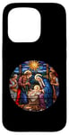 Coque pour iPhone 15 Pro True Story Crèche de Noël Jésus Chrétien Hommes Femmes Enfants