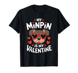 Miniature Pinscher My Valentines Hearts Day Mom Dad Minpin T-Shirt