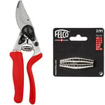 FELCO 7 Sécateur avec poignée roulante (coupe ø 25 mm, longueur 210 mm, sécateur pour grandes main) & 2/91 Jeu de 2 ressorts de rechange Pour sécateur Felco 2/4/7/8/9/10/11 (Import Allemagne)