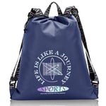 AiQInu Sacs de Sport à Cordon, Gym Sac a Dos Imperméable Bretelles larges et Réglables, pour Homme Femme Sac de Sport pour Voyage Camping Gym Natation Plage Piscine