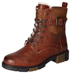 MUSTANG Femme 1443-601 Bottines à Lacets, Marron, 36 EU