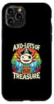 Coque pour iPhone 11 Pro Costume de pirate au trésor d'axolotl fantaisiste