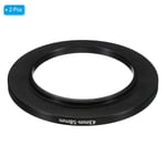 43mm-58mm Metal Step Up Ring, 2 Pcs Camera Lens Filter Adapter Ring Black