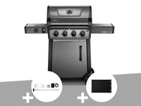 Barbecue à gaz Napoleon Freestyle F425SIB - 4 brîleurs + Sizzle Zone + Kit rôtissoire + Plancha - Napoleon