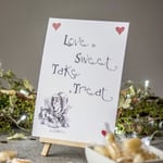 Love Is Sweet Sign And Easel | Alice in Wonderland Wedding Candy Bar Display