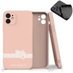 Coque rose Iphone 12 12 PRO dentelle personnalisee