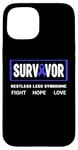 Coque pour iPhone 15 Chemise bleue de survivant RLS - Sensibilisation au syndrome des jambes sans repos