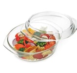 Simax Cocotte Ronde avec Couvercle en Verre - Contenance 3,5 L + 1,6 L avec le couvercle - Dimension Ø26,8 x 11,9 cm - Verre Borosilicate Haute Résistance - 6226/6236