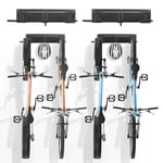 VEVOR Support de rangement pour vélo, 812,8 mm, 4 porte-vélos et 2 crochets pour casques, organisateur de maison et de garage, charge 90,7 kg, support mural réglable pour différentes tailles de vélo