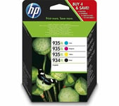 Genuine Original HP 934XLBK & 935XL CMY X4E14AE Ink Cartridges Multipack