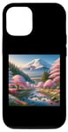 Coque pour iPhone 15 Pro T-shirt Mont Fuji Cherry Blossom - Paysage naturel japonais