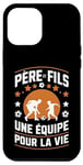 Coque pour iPhone 15 Pro Max Fête des pères père et fils football duo papa footballeur