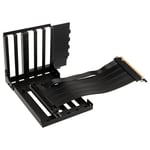 O11DXL-1X-4 riser kort + PCI slot cover - PCIe 4.0 - Sort