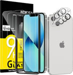 Kit De 6,3 X Verre Trempe Pour Iphone 13(6,1 Pouces)Et 3 X Protection Camera Arriere-Kit Outil D'installation Facile-Anti Rayures-Ultra Resistant-Hd Transparent