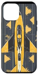 Coque pour iPhone 12 Pro Max Jaune Classique Rayé Vintage F4 Phantom II Jet Fighter Art