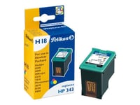 Pelikan H18 - 14 ml - couleur (cyan, magenta, jaune) - cartouche d'encre (équivalent à : HP 343 ) - pour HP Officejet 63XX, 72XX; PhotoSmart 2575, 26XX, 27XX, 335, 385, 42X, 475, 8050, 81XX, 84XX