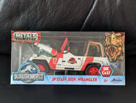 Jeep Wrangler Jurassic Park JP Staff- White/Red Jada 1/24 Scale Diecast 97806 -