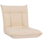 Fauteuil de sol HHG 909, fauteuil de relaxation Coussin de sol Canapé de sol Fauteuil pliant 6 positions de relaxation, structure stable en velours,