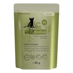 catz finefood Classic N° 5 Nourriture humide pour chat au saumon et volaille – Nourriture humide Gourmet pour votre chat sans sucre ni céréales, sans gluten – Avec haute teneur en viande, fabriquée en