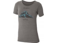 Brubeck Ss12720a Kortärmad T-Shirt, Dam Outdoor Wool Pro Grå Xl - Mountains 2