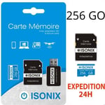 Carte Micro-Sd 256 Go Classe 10 4k Sdxc Smartphone Tablette Caméra Sport 100% Reél Class 10 + Lecture Carte