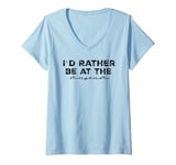 Womens I'd Rather Be At The Museum V-Neck T-Shirt