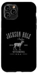 iPhone 11 Pro Jackson Hole Wyoming USA Estd 1892 with Elk Souvenir Design Case