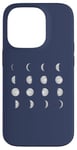 Coque pour iPhone 14 Pro 12 phases de lune astronomie ciel nocturne Meme