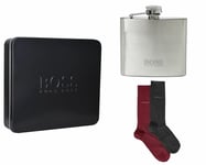 Hugo Boss Mens Gift Set Hip Flask & Socks for Christmas Special Occasions