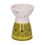 Vacchetti Porte-Pot en céramique Visage Jaune Ø9,1h12,3 cm