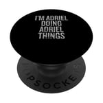 Je suis Adriel qui fait Adriel Things Funny Vintage PopSockets PopGrip Adhésif