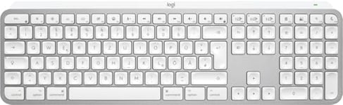 Logitech MX Keys S for Mac, Clavier sans Fil, Fluide, Saisie précise, Touches programmables, rétroéclairé, Bluetooth Rechargeable USB-C pour MacBook Pro, Macbook Air, iMac, iPad - Pale Grey - QWERTZ