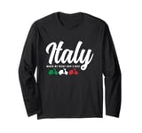 Italian Souvenirs Makes My Heart Skip A Beat Scooter Italy Long Sleeve T-Shirt