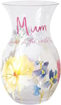 Lesser & Pavey Flower Vase | Glass Vases For Flowers With Mum Message | Mother