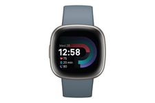 Fitbit Versa 4 - platina - smart klocka med band - waterfall blue