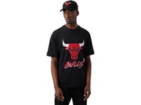 New Era New Era Nba Chicago Bulls Script Mesh Tee 60284738 Svart L