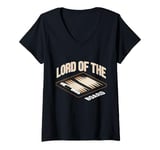 Womens Lord of the Board board game for backgammon fans V-Neck T-Shirt