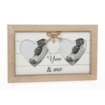 Double Heart Photo Frame You & Me Love Valentines Anniversary Gift 