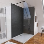 Ensemble complet douche à l'Italiennne avec Receveur 90x120 + Paroi transparent + Panneaux muraux