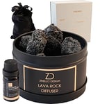 Diffuseur Huiles Essentielles Sans Fils En Pierre De Lave. Diffuseur Parfum Maison Livré Dans Un Coffret Cadeau Avec Parfum D’ambiance. Lithothérapie Et Aromathérapie Pour Votre Bien Être Au Quotidien