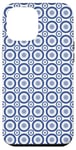 iPhone 12 Pro Max Navy Blue Ring Circle Bullseye Dots Maritime Pattern Case