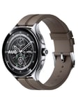 Xiaomi Watch 2 Pro - Silver Case with Brown Leather Strap