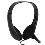 Black Casque filaire avec microphone, casque universel, réduction du bruit, écouteur pour ordinateur, PC, ordinateur portable, appels vocaux, jeux, 3.5mm ""Nipseyteko