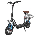 Trottinette Électrique Iscooter I12 Avec Siège Et Panier Arrière, Moteur 500 W, Batterie 36 V 7,5 Ah, Pneu Pneumatique 12 Pouces, Vitesse Maximale 25 Km/H, Autonomie Maximale 35 Km