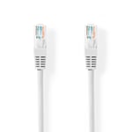 Cat 5e kabel | U/UTP | RJ45 hane | RJ45 hane | 10.0 m | Rund | PVC | Vit | Tag