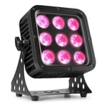 Projecteur LED BeamZ STARCOLOR72 - 9 x LED 8W RGBW - boitier aluminium ultra résistant IP65 - DMX