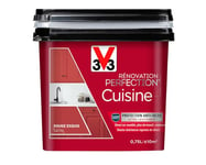 V33 Peinture de rénovation cuisine, Rénovation perfection® Rouge exquis satin 750ml